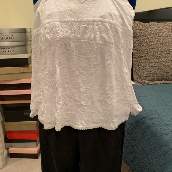 DKNY Lace Jersey White Tank Top CAMISOLE - Picture 3 of 3